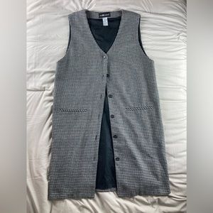 Vintage Button-Up Sag Harbor Houndstooth Dress-Coat/ Vest.